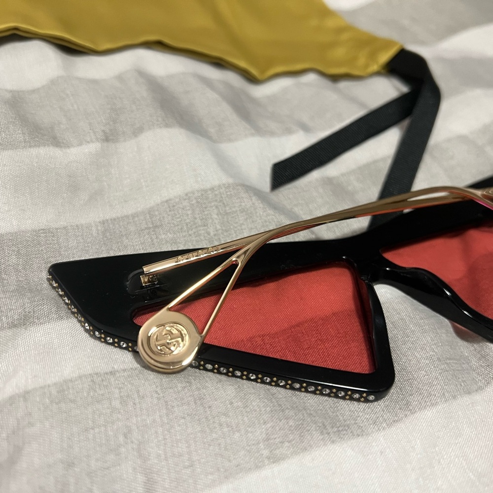 Gucci Hollywood Forever Sunglasses With Gucci Crystals. View 6